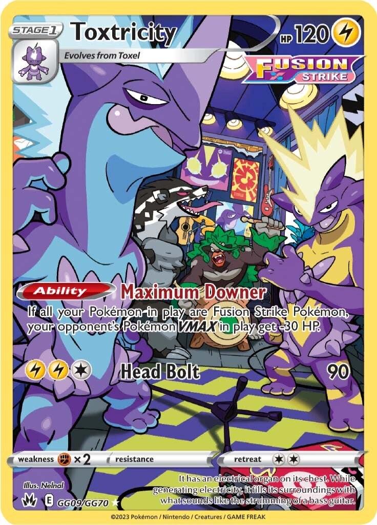 Crown Zenith Toxtricity Pokémon card